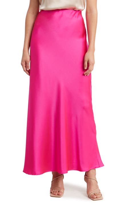 Satin A-Line Skirt