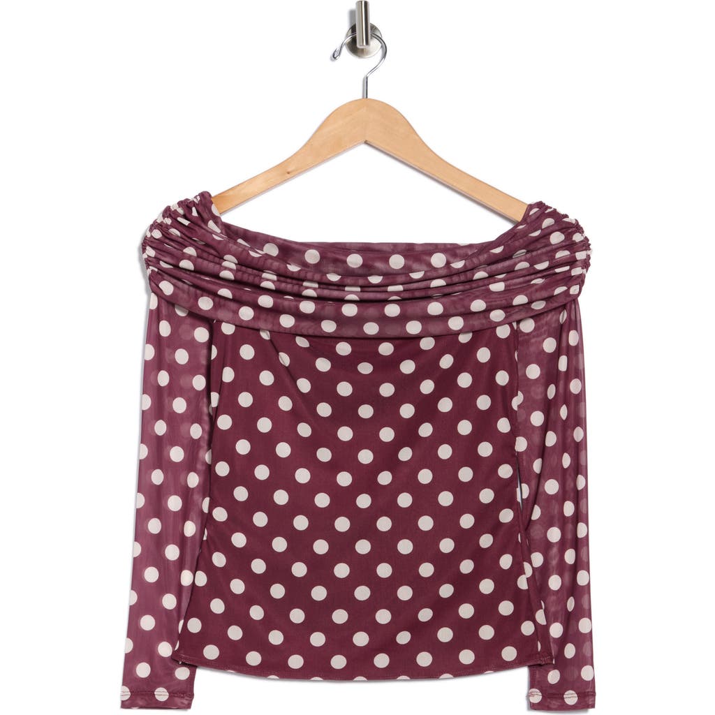 Afrm Los Angeles Candace Off The Shoulder Top In Brown