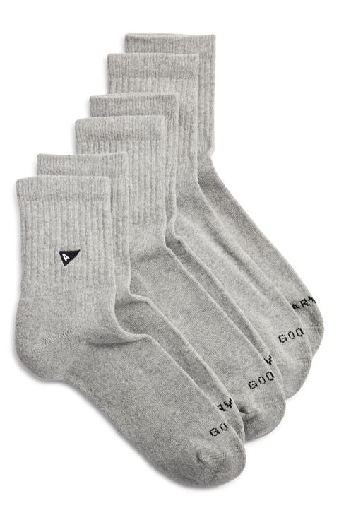 3-Pack Quarter Crew Socks