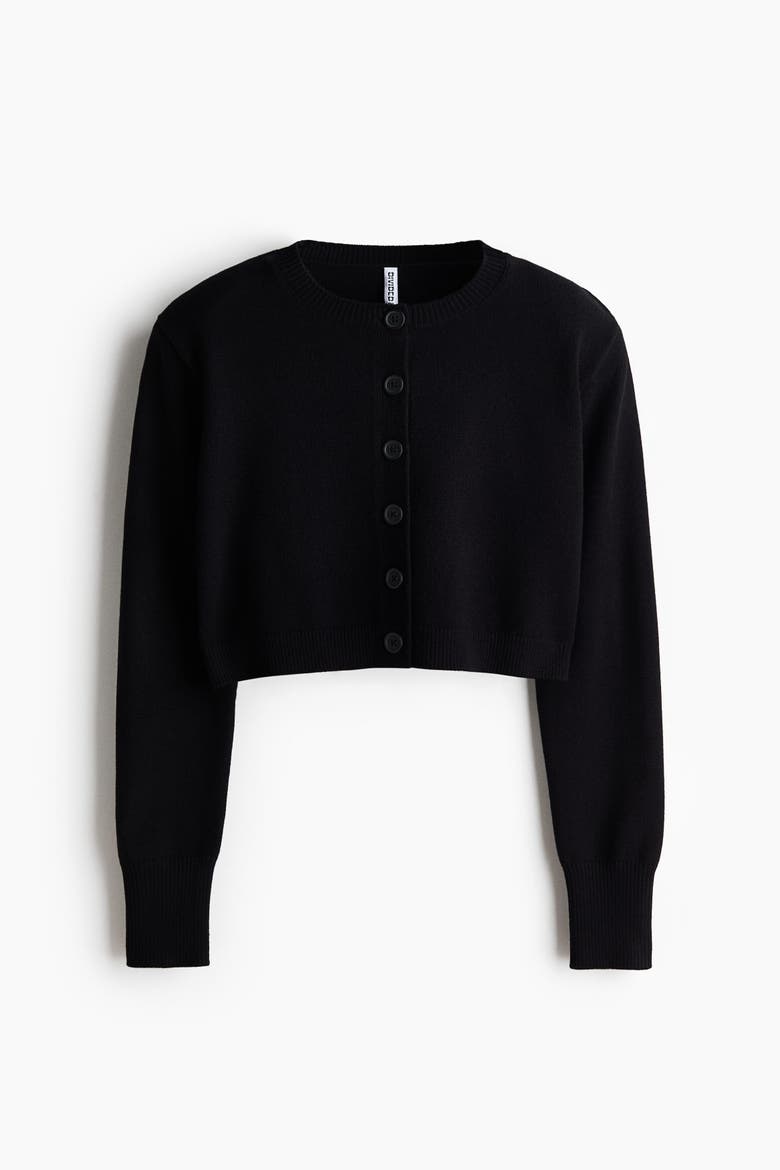 Viscose-blend Cardigan, Alternate, color, Black