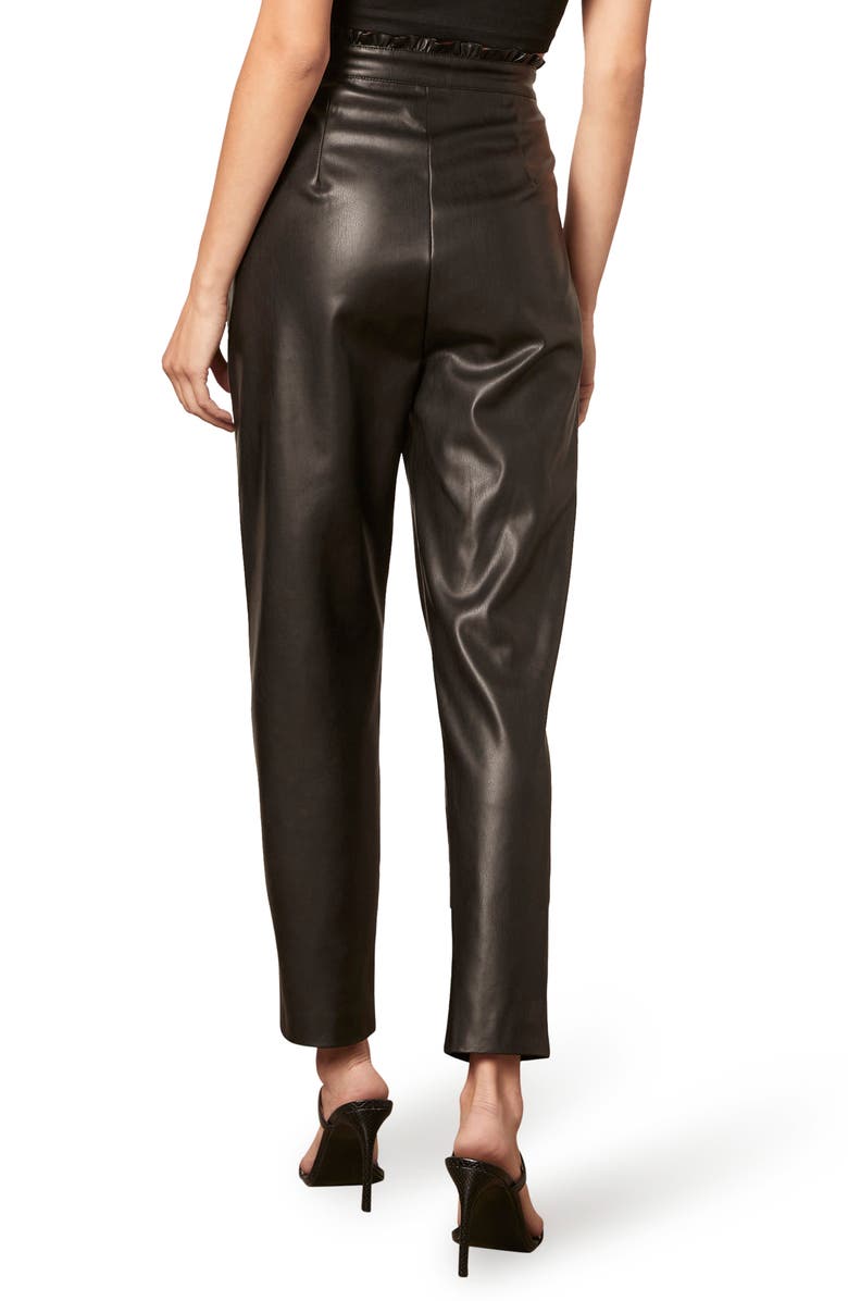 BB Dakota by Steve Madden BB Dakota LA Woman Paperbag Waist Faux Leather Pants, Alternate, color,