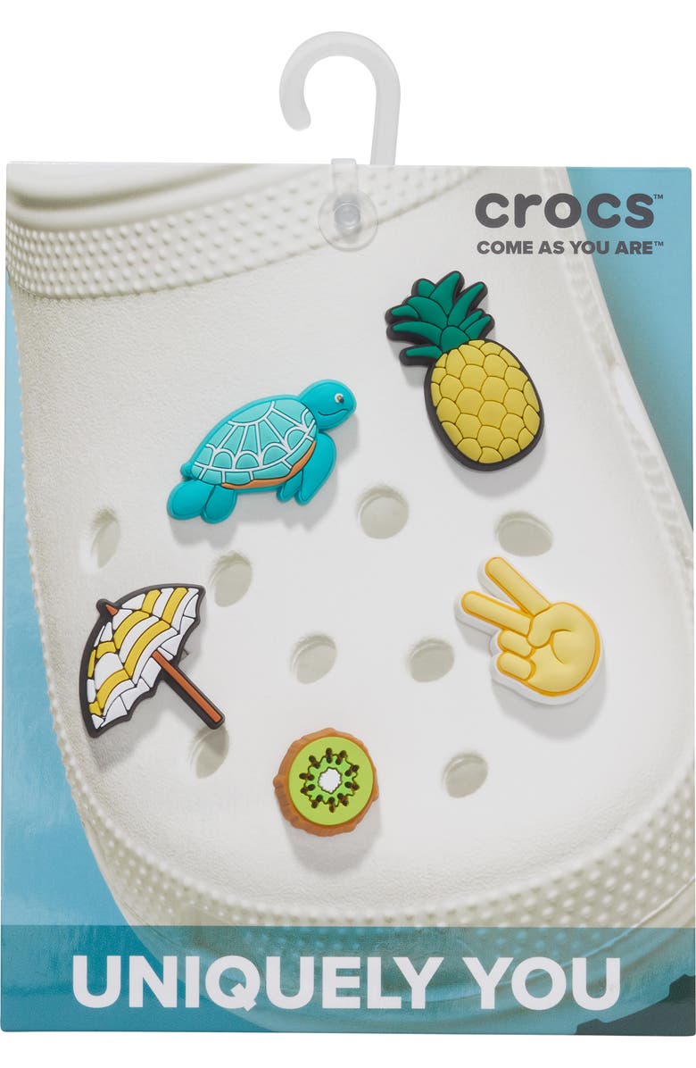 CROCS <sup>™</sup> Summer Break 5-Pack Jibbitz Shoe Charms, Main, color, 