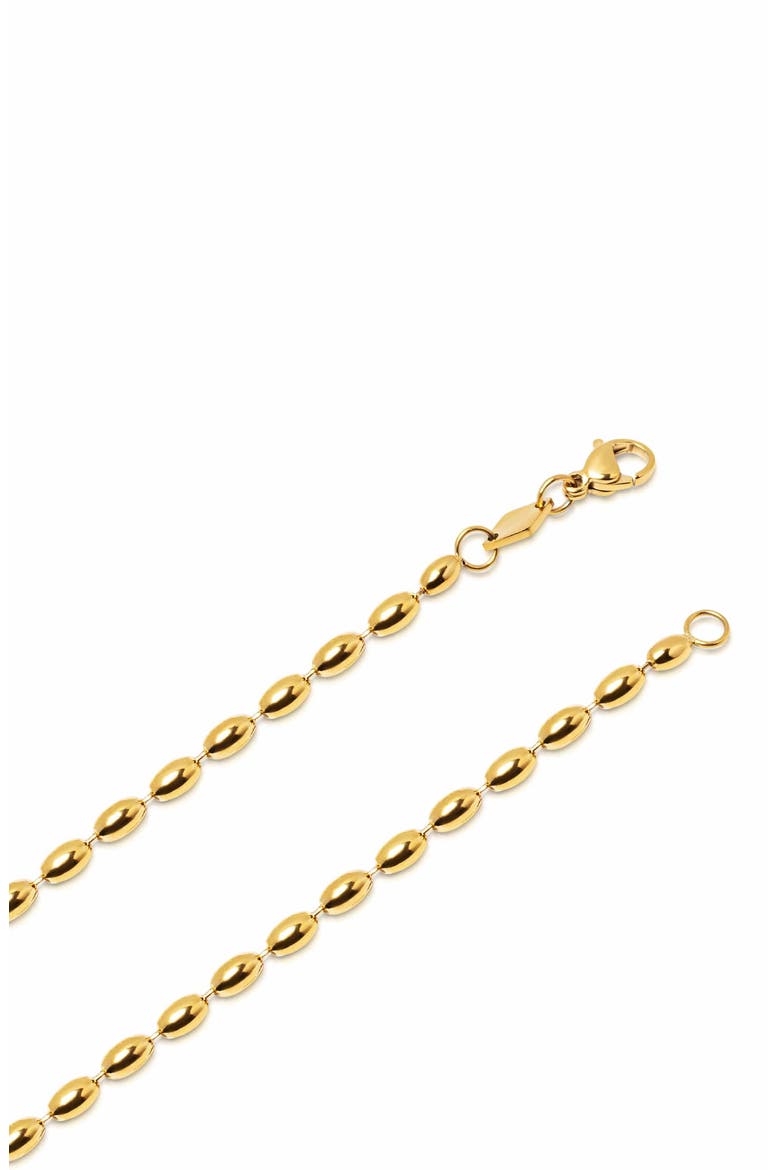 Gold Beaded Chain Necklace, Alternate, color, None
