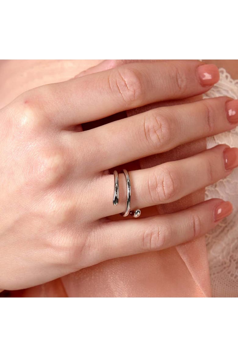 Coil Drop Ring, Alternate, color, Sterling Silver