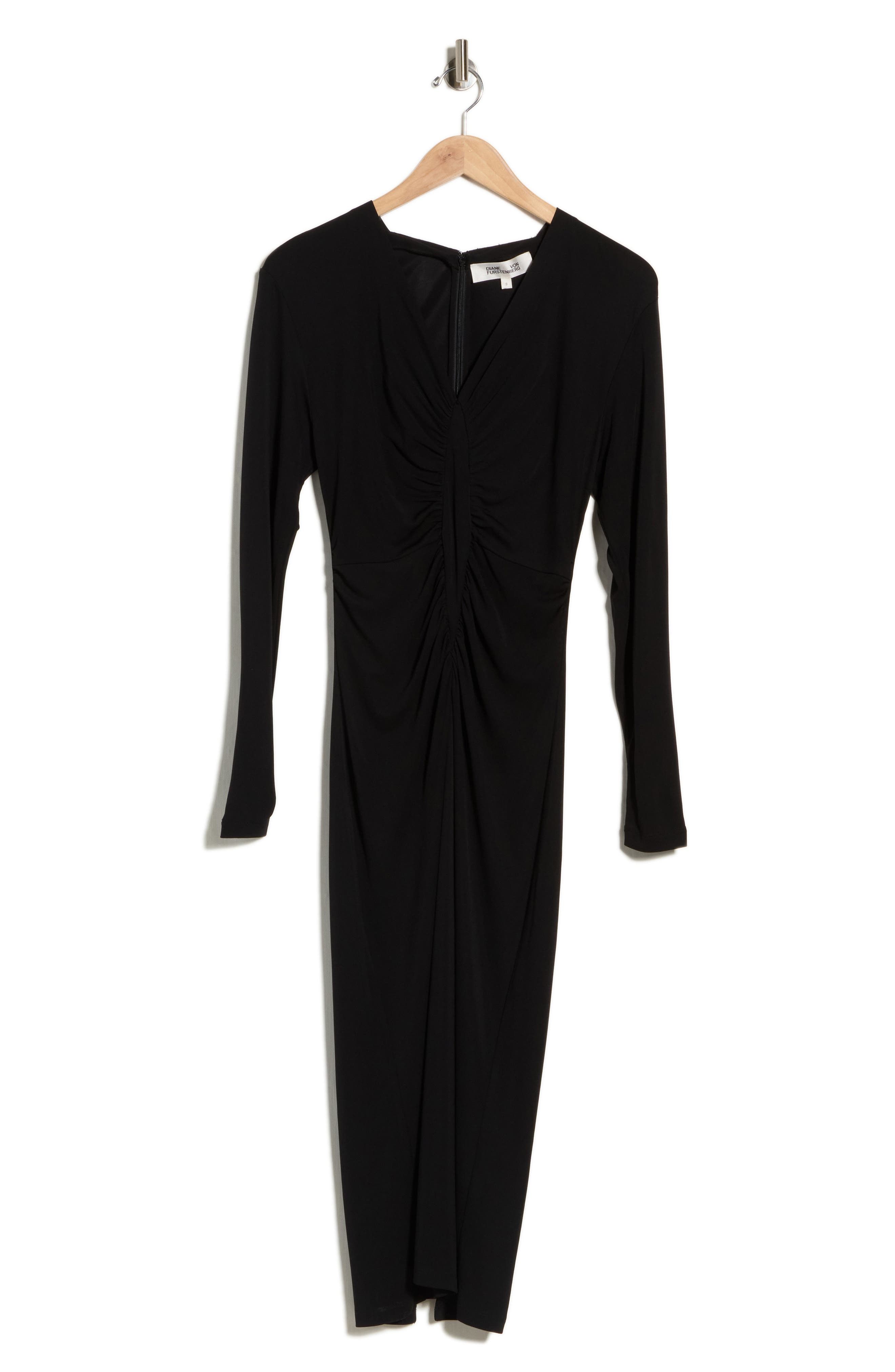 Mandana V-Neck Ruched Jersey Dress