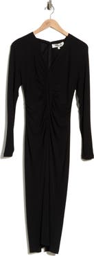 Diane von Furstenberg Mandana V-Neck Ruched Jersey Dress
