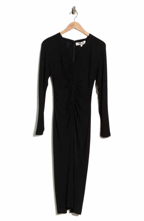 Mandana V-Neck Ruched Jersey Dress