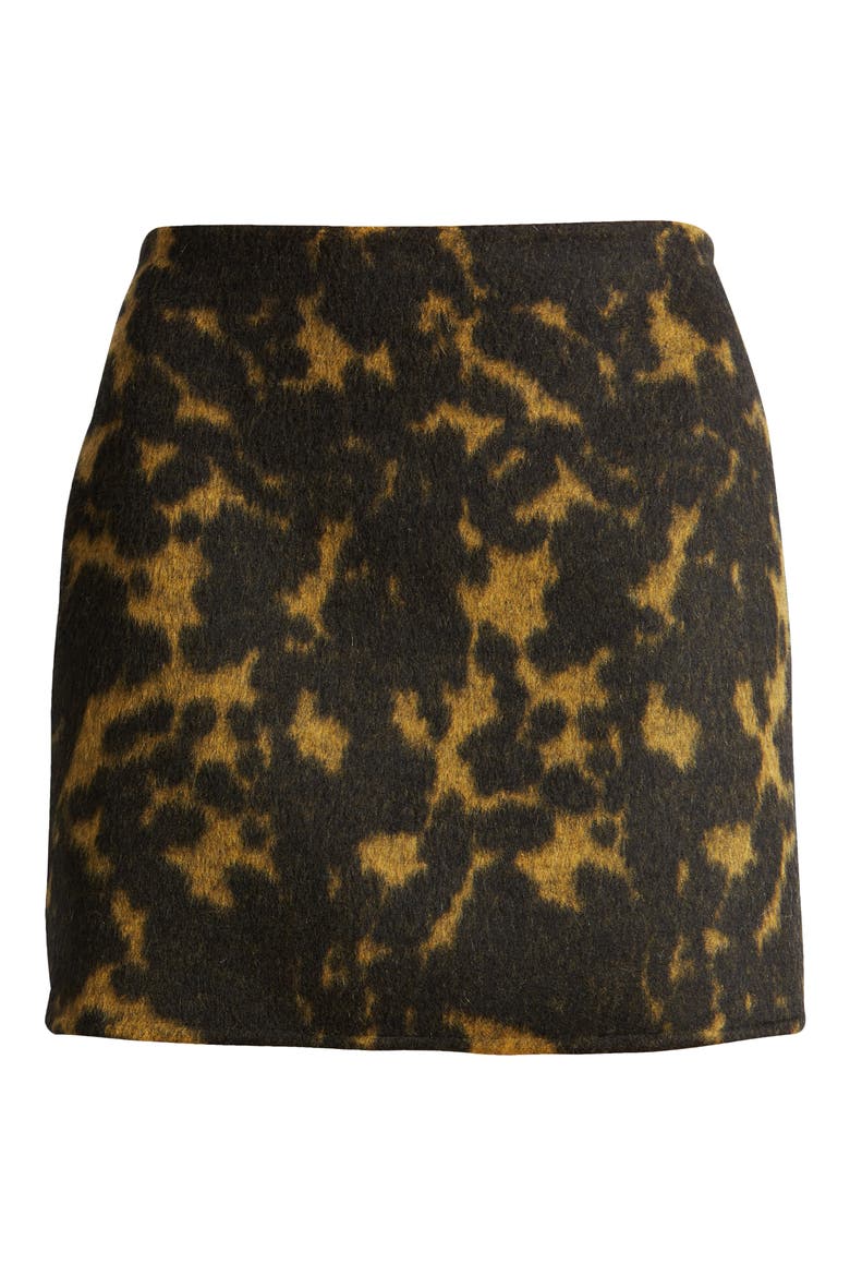 Jacquard Wool Blend Miniskirt, Alternate, color, YELLOW DARK