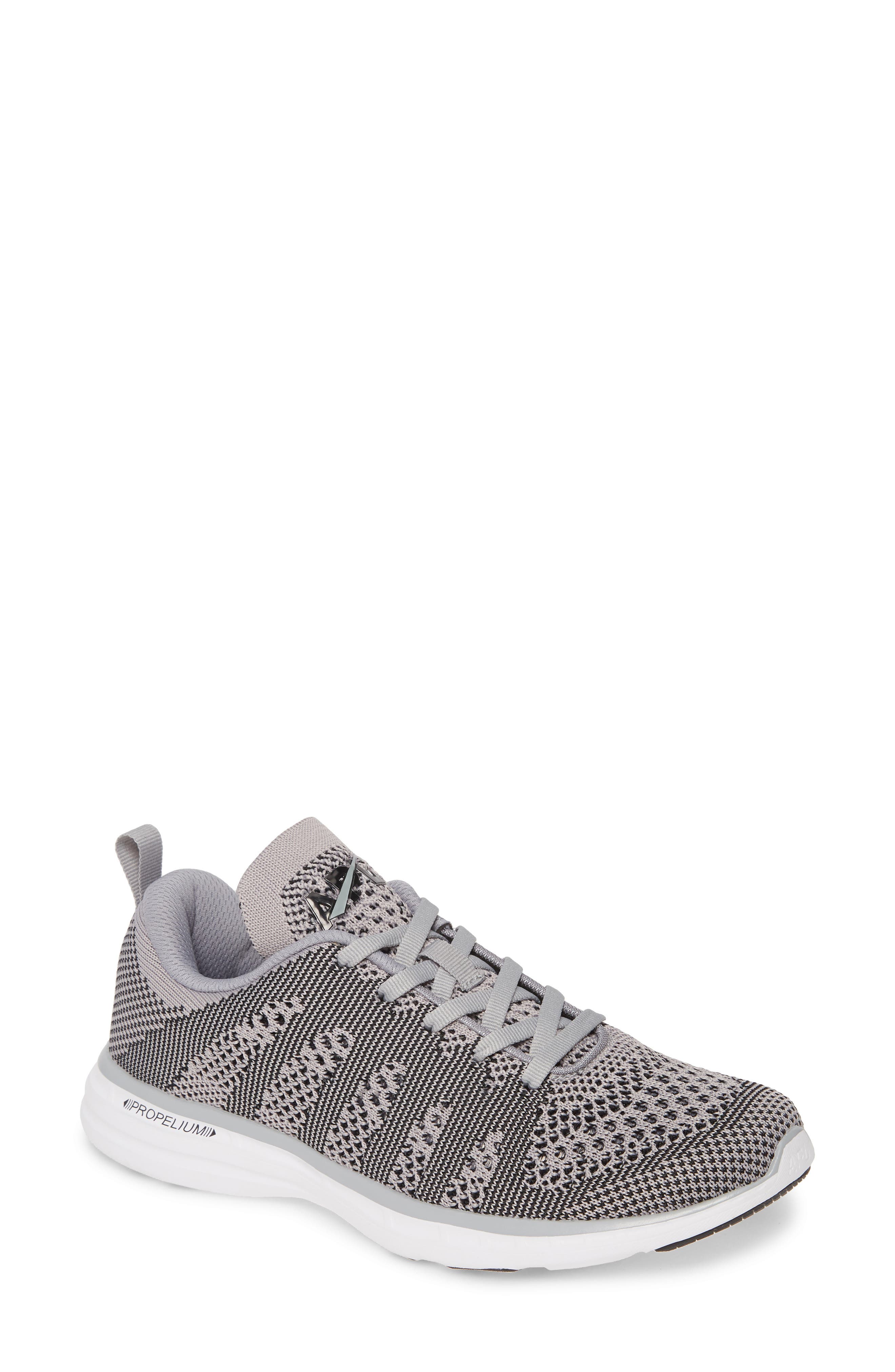 TechLoom Pro Knit Running Shoe, Main, color, CEMENT/ WHITE/ BLACK