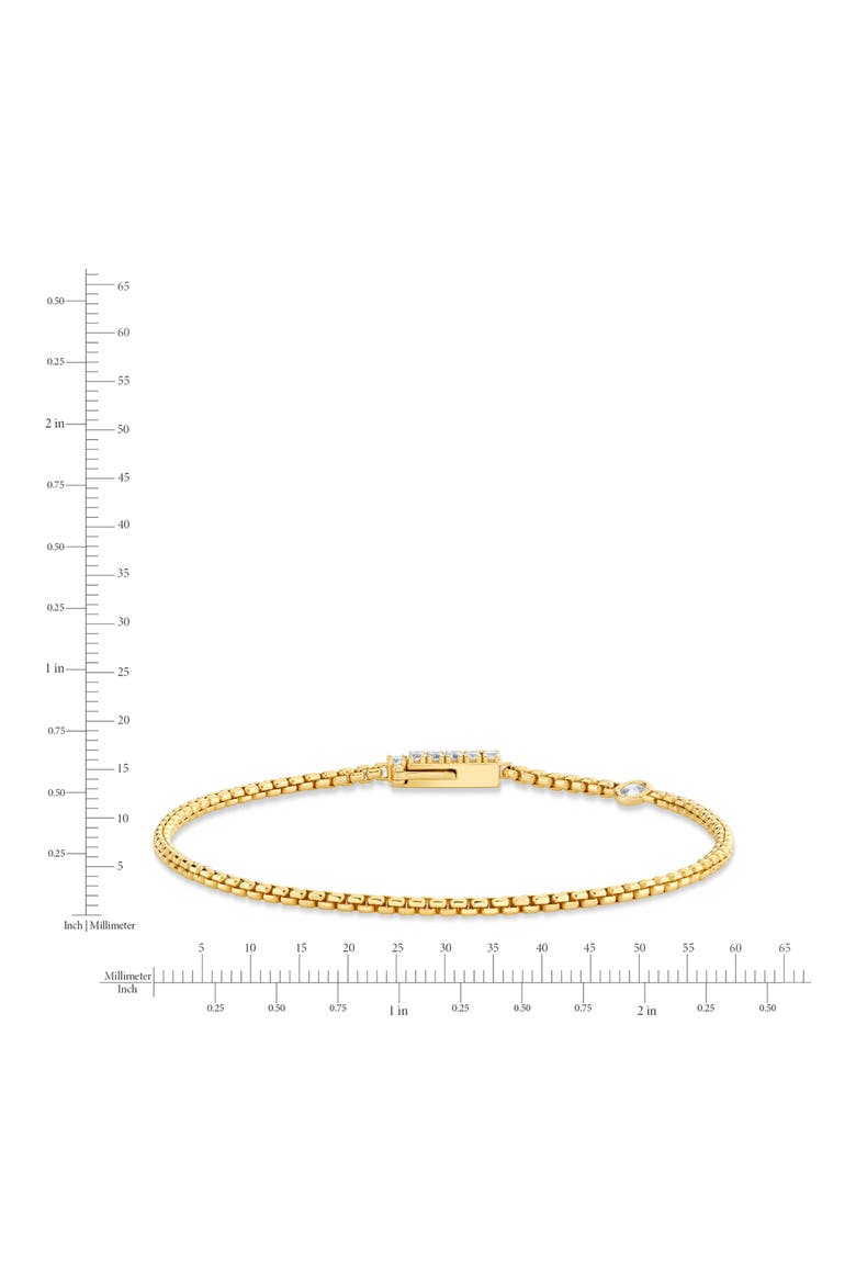 Layer Up Rounded Box Chain Bracelet, Alternate, color, 18KT YELLOW GOLD / CLEAR STONE