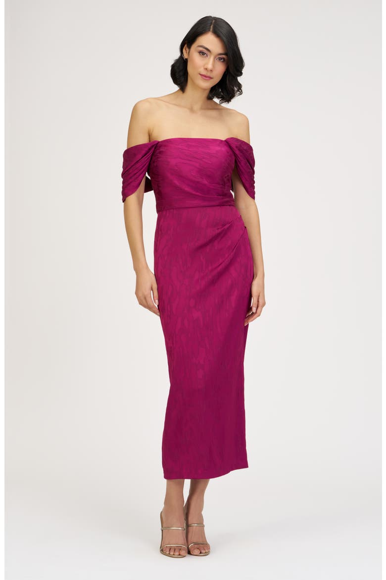 Phoebe Convertible Sleeve Cocktail Dress, Alternate, color, RASPBERRY