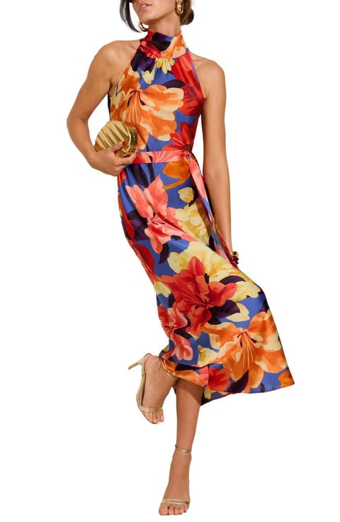 Print Sleeveless Midi Dress