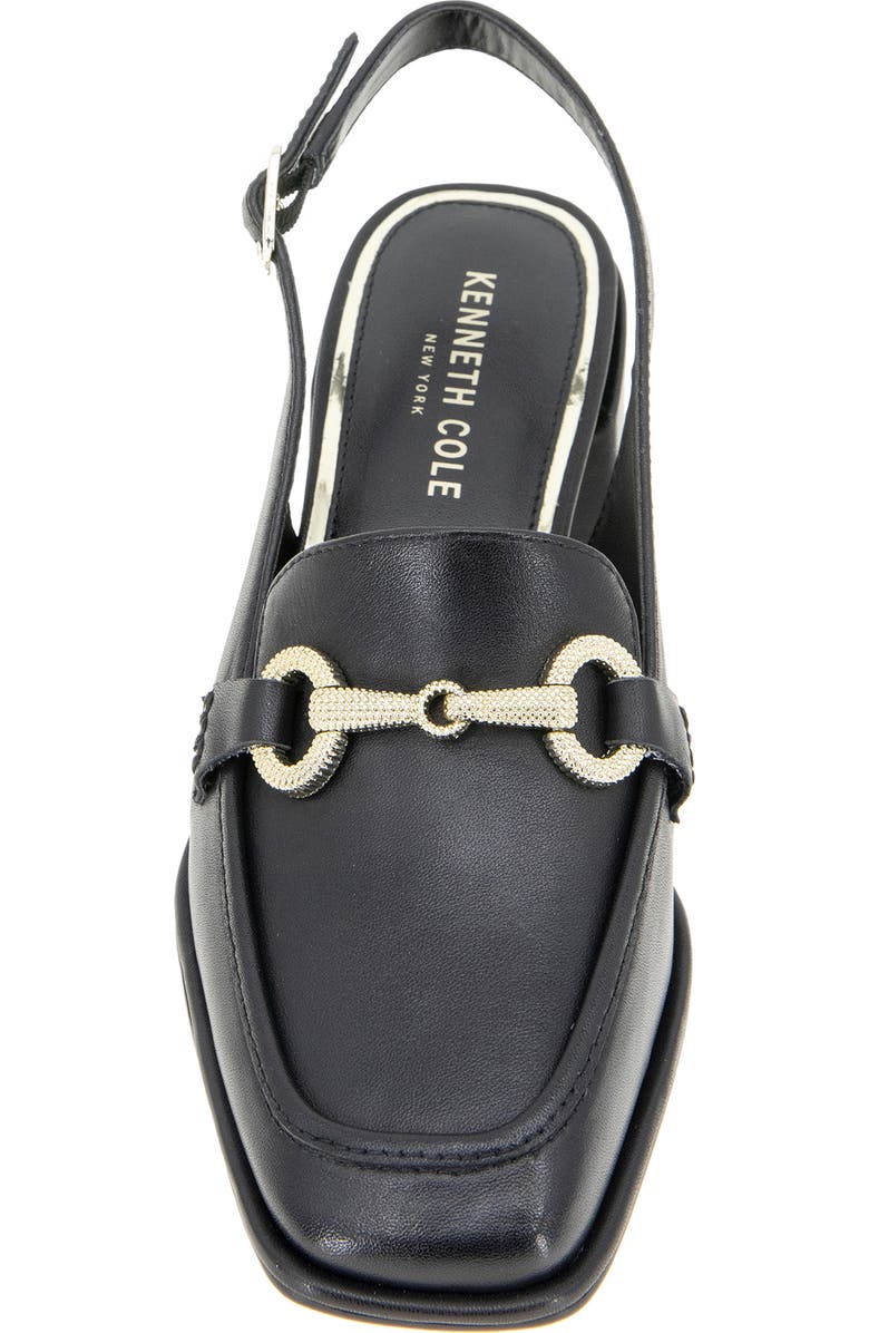 Kenneth Cole Elina Slingback Bit Loafer Pump, Alternate, color, Black Leather