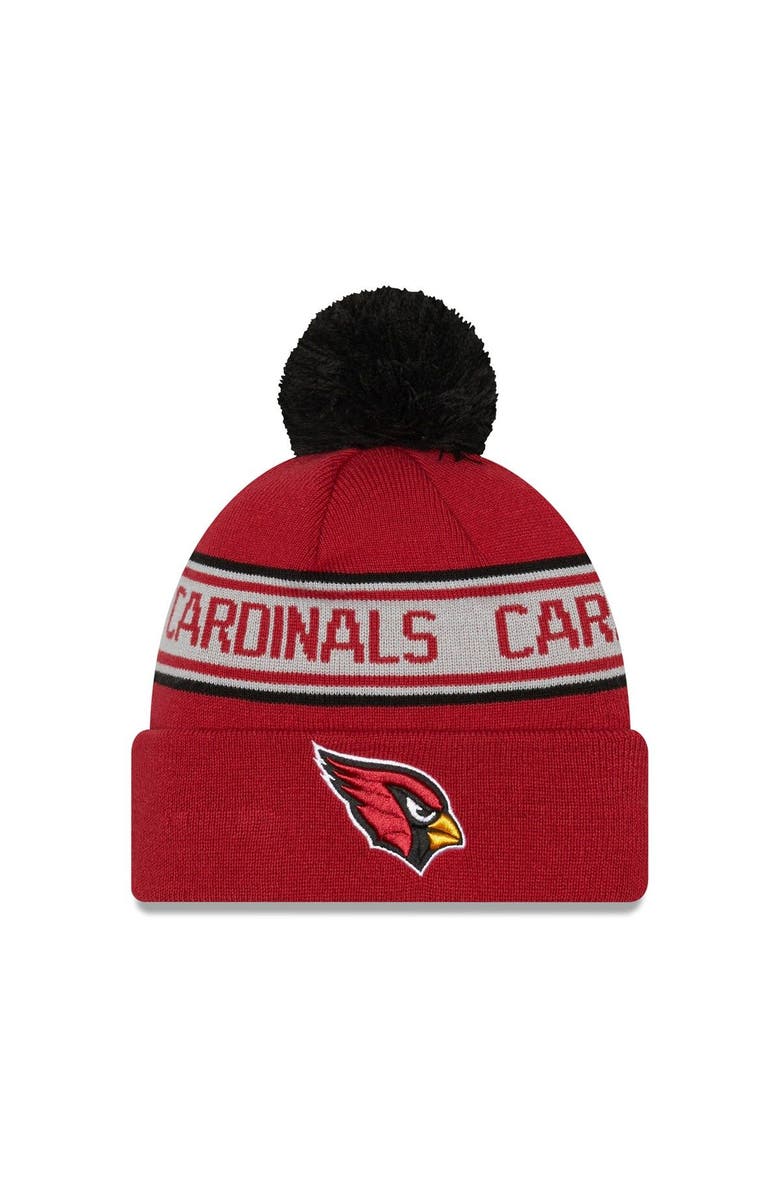 New Era Men's New Era Cardinal Arizona Cardinals  Repeat Cuffed Knit Hat with Pom, Main, color, Cardinal