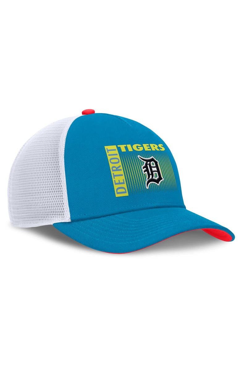 Nike Men's Nike Teal Detroit Tigers Neon 90s Rise Structured Performance Adjustable Trucker Hat, Alternate, color, 