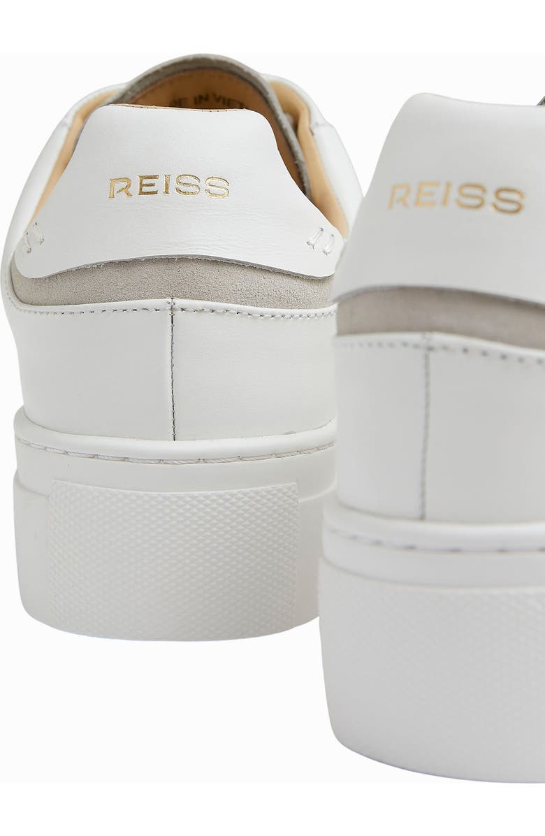 Reiss Francesca Platform Sneaker, Alternate, color, White