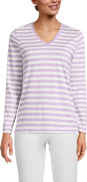 Lands' End Supima Cotton Long Sleeve V-Neck T-Shirt
