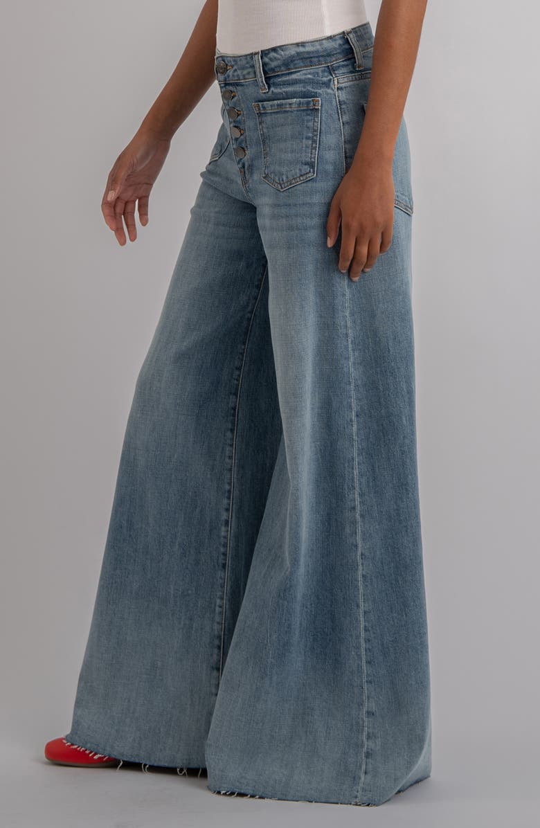 KUT from the Kloth Blake High Waist Superwide Leg Jeans, Alternate, color, Bright