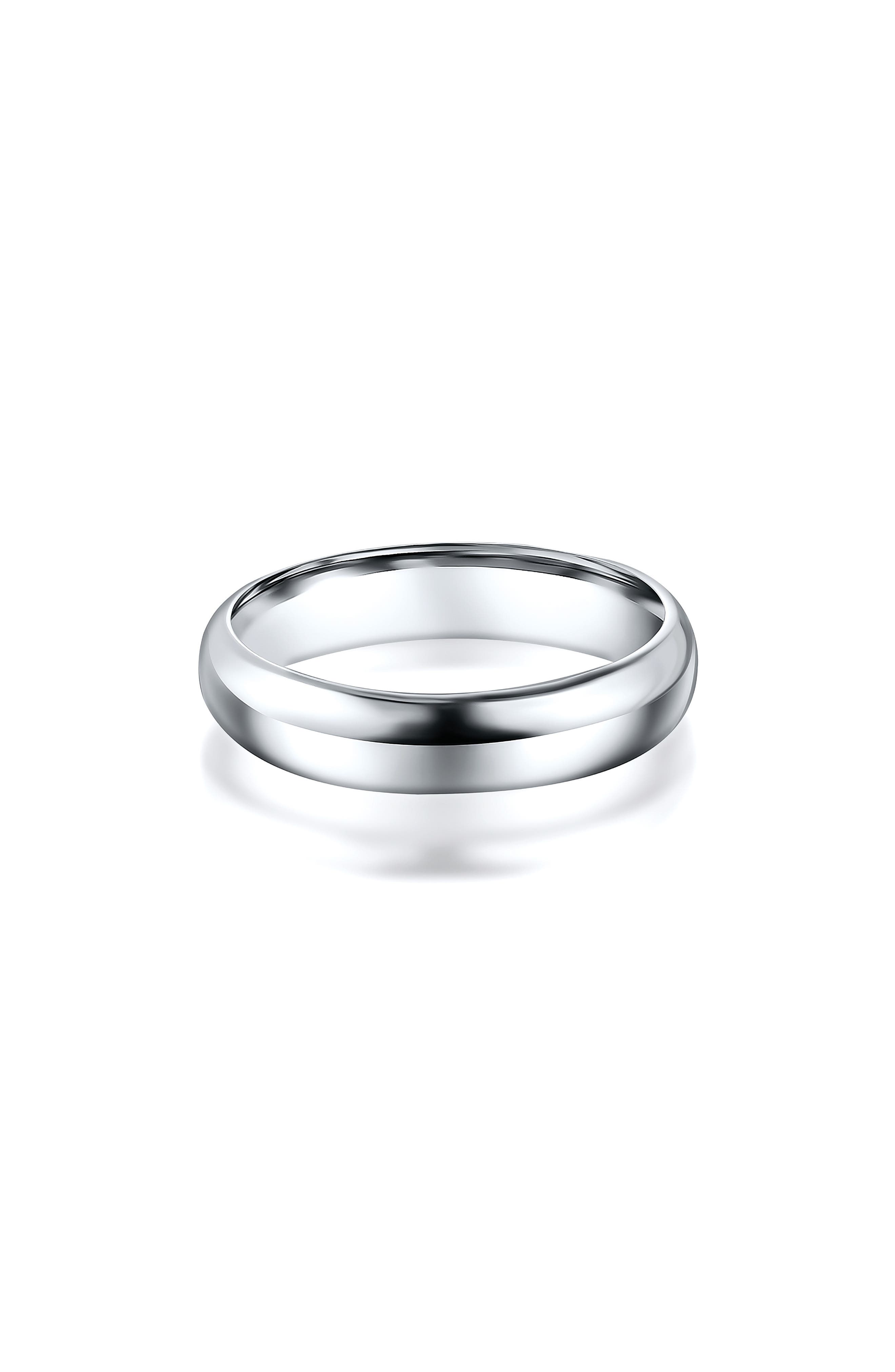 BEST SILVER Plaid Dome Band Ring