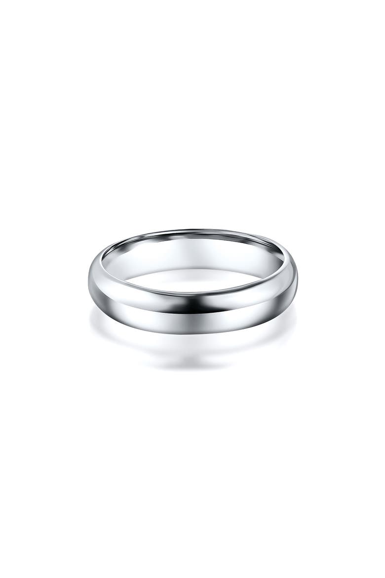 Plaid Dome Band Ring, Main, color, SILVER