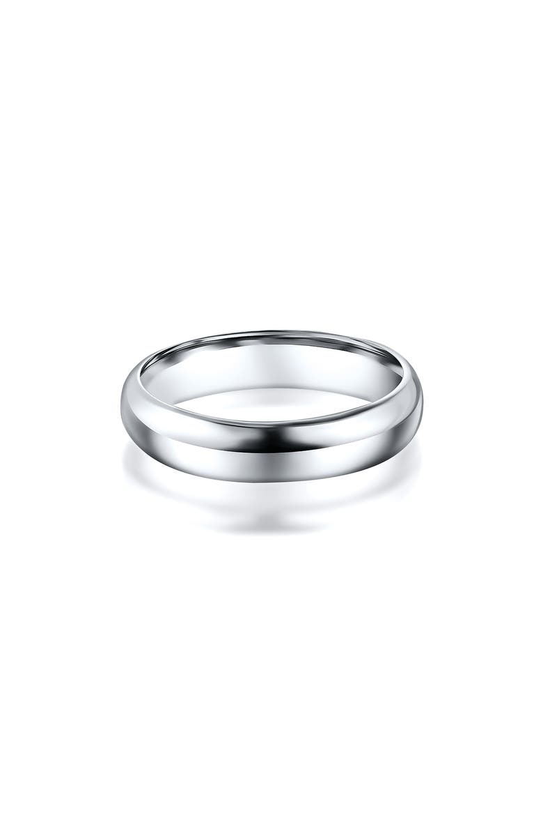 BEST SILVER Plaid Dome Band Ring, Main, color, Silver