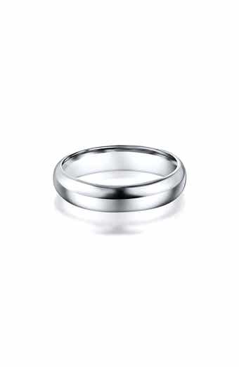 BEST SILVER Plaid Dome Band Ring