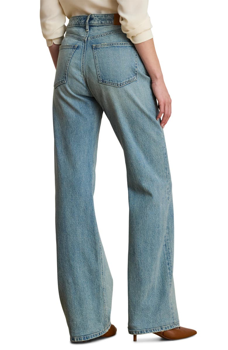 Lauren Ralph Lauren High Waist Wide Leg Jeans, Alternate, color, Odwin Wash
