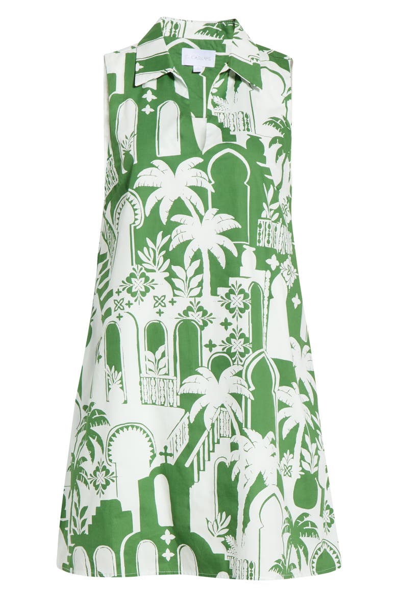 Arbor Tile Lexya Cotton Shift Dress, Alternate, color, WHITE-OLIVE