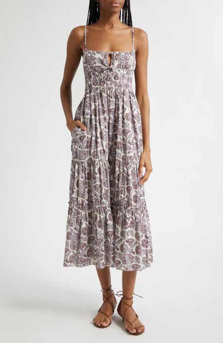 Aydin Print Tiered Cotton Sundress