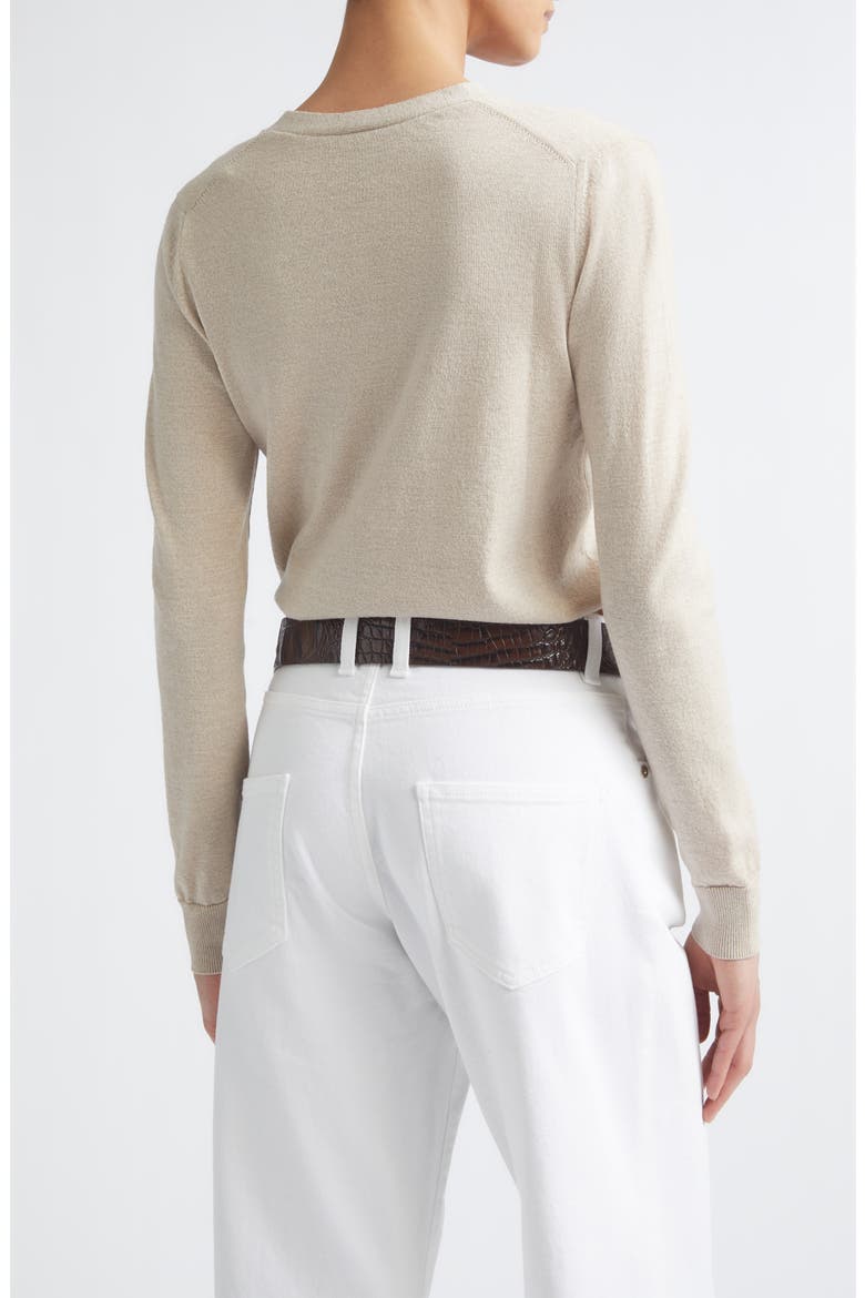 V-Neck Cardigan, Alternate, color, SAND