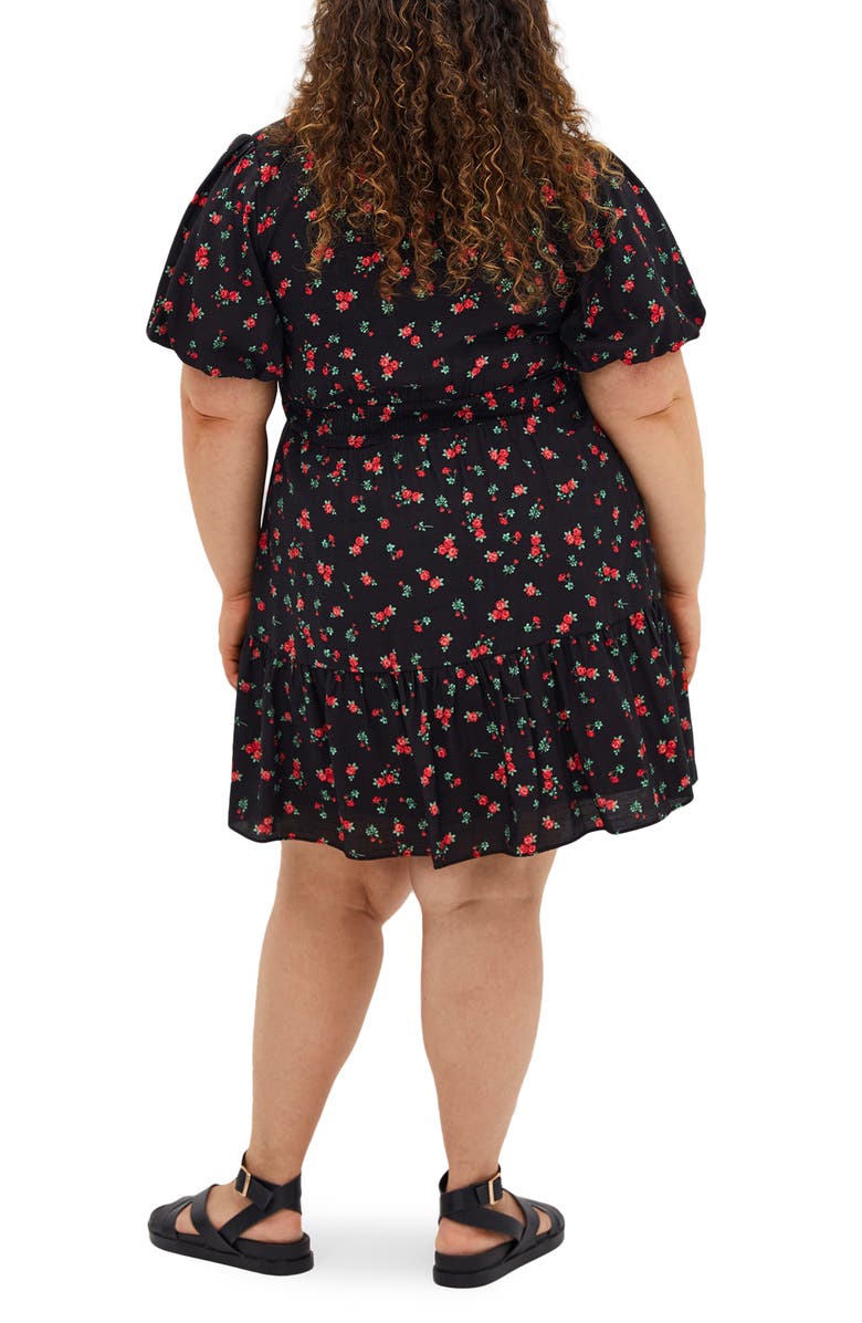 City Chic Daphne Floral Dress, Alternate, color, Ditsy Daydream