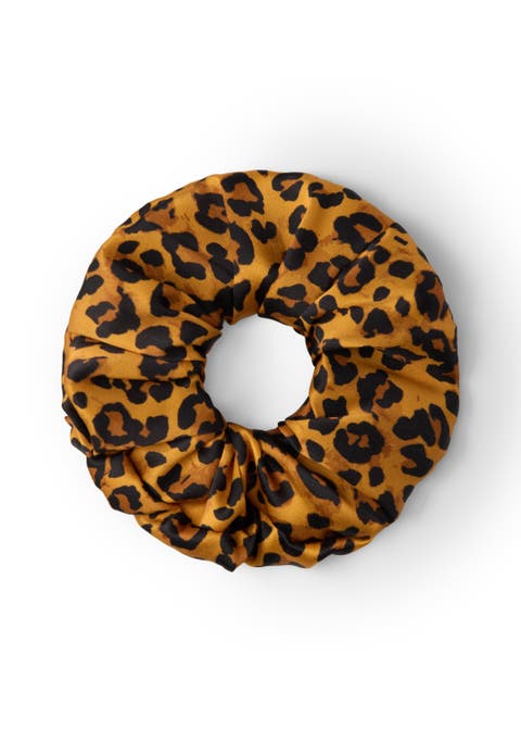 Leopard Silk Scunchie