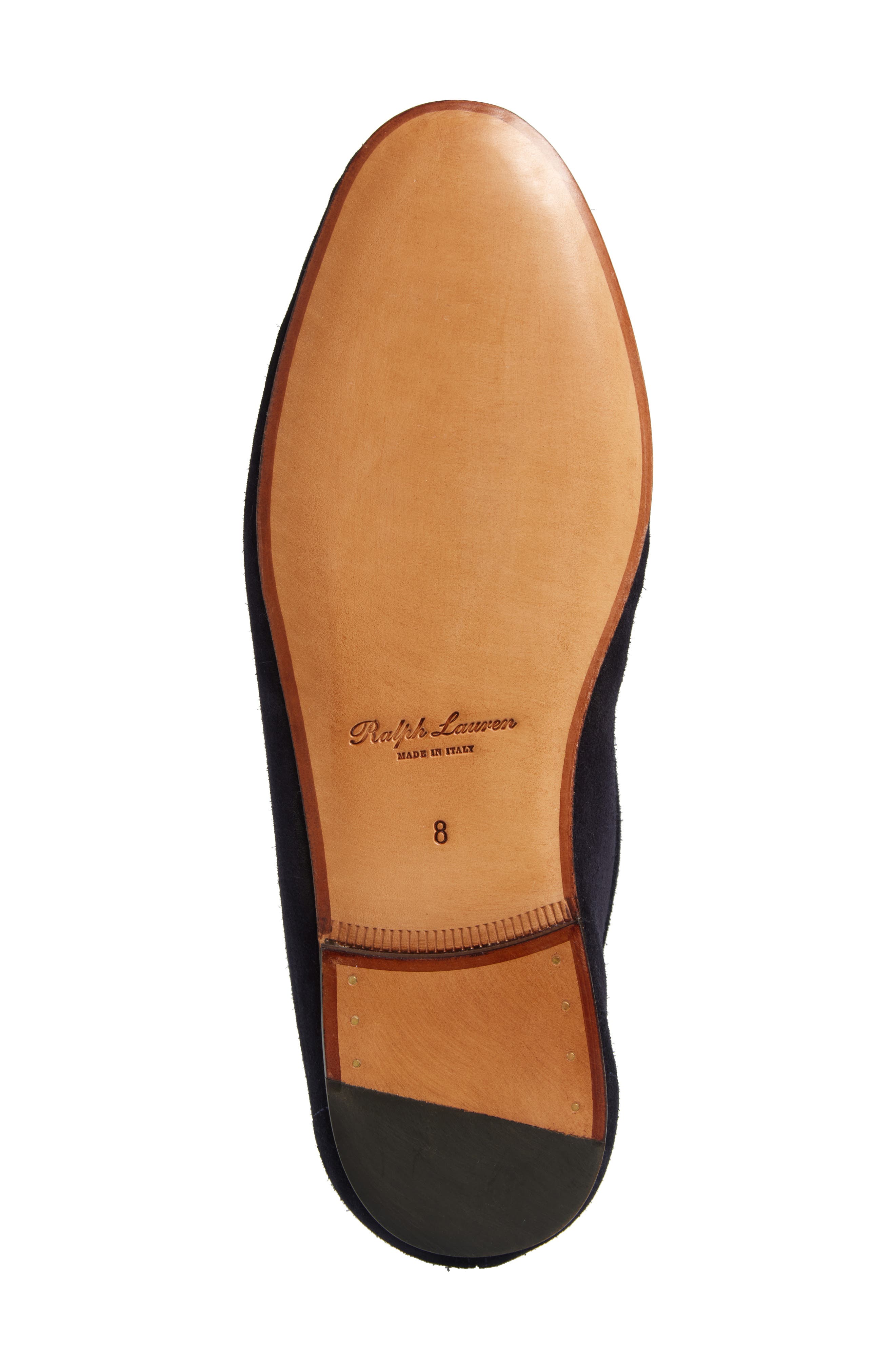 Ralph Lauren Purple Label Collins Suede Penny Loafer, Alternate, color, Classic Chairman Navy