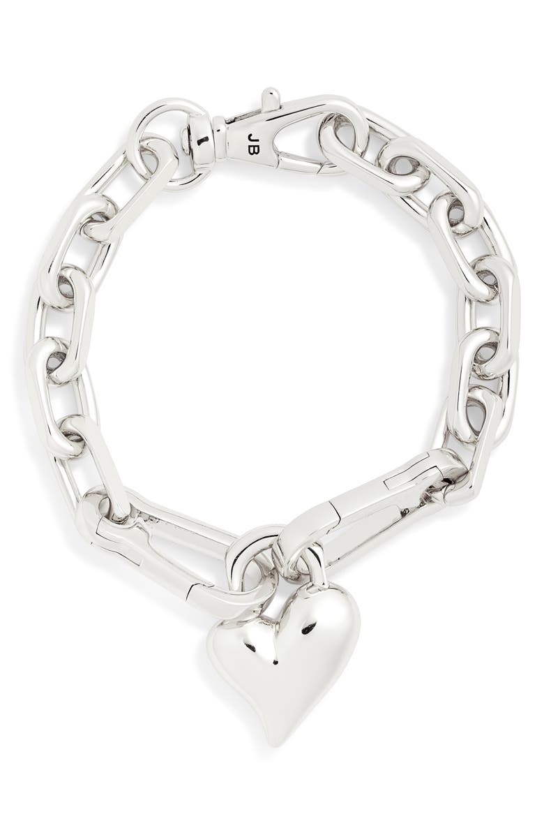 JENNY BIRD Padlock Heart Charm Chain Bracelet, Main, color,
