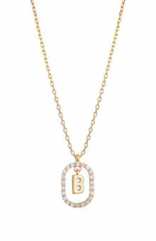 Adornia Floating Letter Initial Cubic Zirconia Pendant Necklace