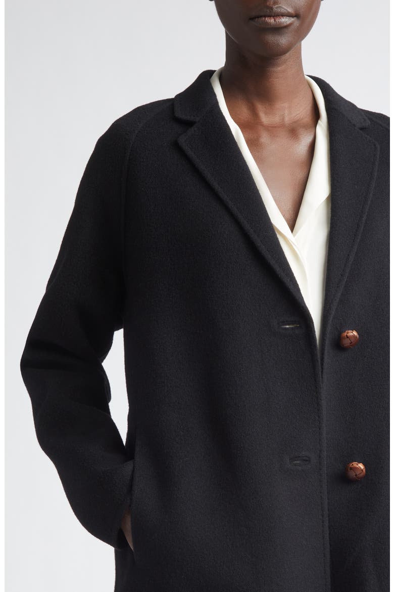 Wool & Cashmere Car Coat, Alternate, color, BLACK