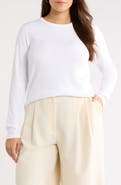 Nordstrom Rib Stretch Pima Cotton T-Shirt