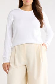 Nordstrom Rib Stretch Pima Cotton T-Shirt