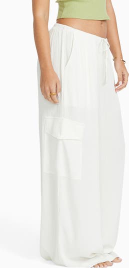 Beach Babe Cargo Wide Leg Cover-Up Pants
