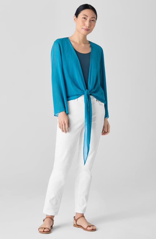 EILEEN FISHER EILEEN FISHER TIE FRONT SILK JACKET