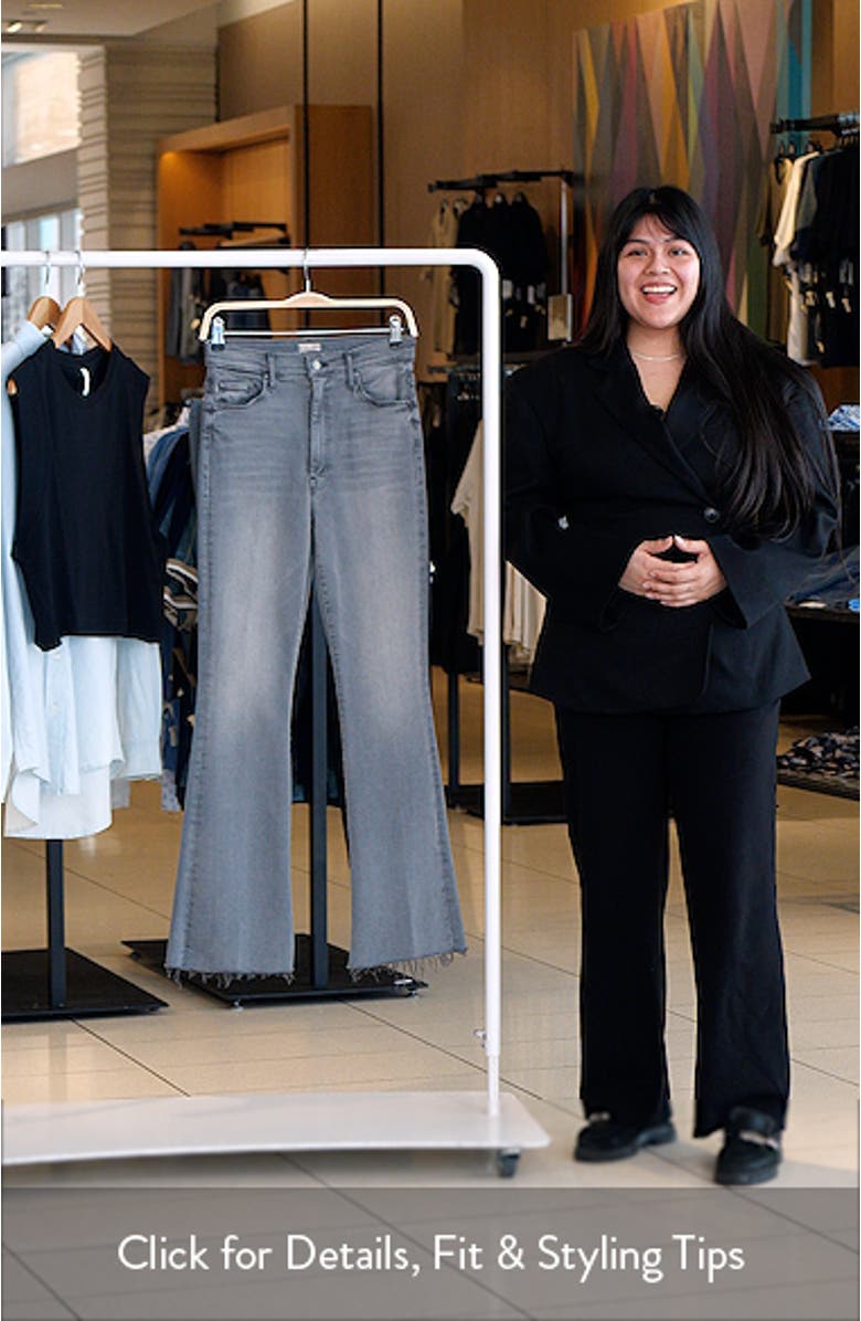 High Waist Fray Hem Flare Jeans, sales video thumbnail