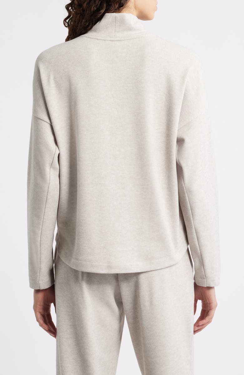 Caslon<sup>®</sup> Drop Shoulder Turtleneck Sweatshirt, Alternate, color, Beige Taupe
