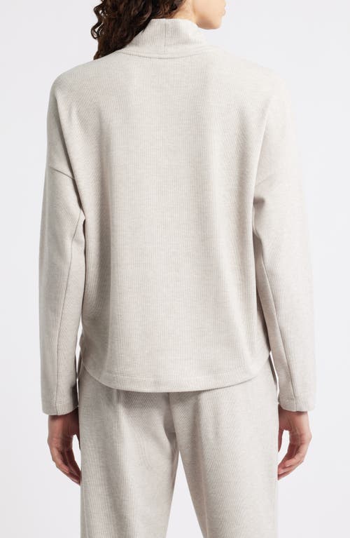 Caslonr Caslon(r) Drop Shoulder Turtleneck Sweatshirt In Neutral