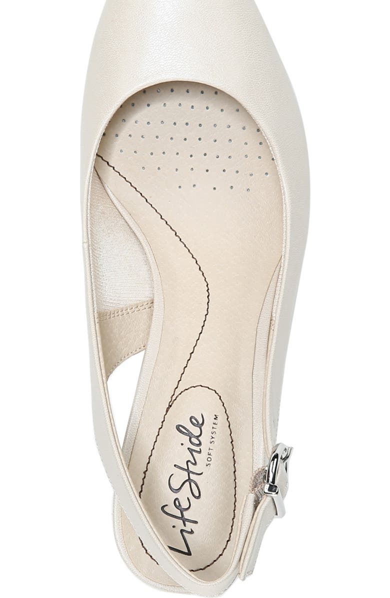 LifeStride Gigi Slingback Pump - Wide Width Available, Alternate, color, Almond