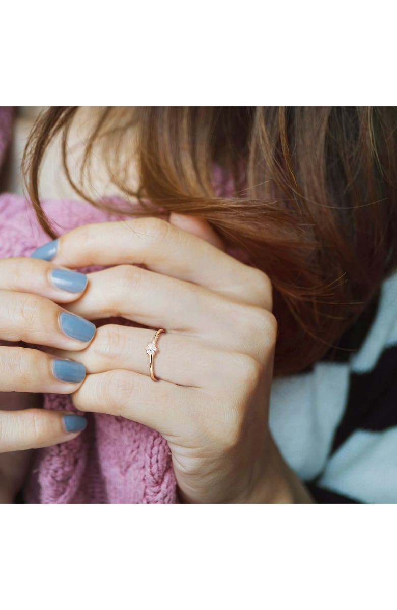 DELMAR Set Of 3 Floral Diamond Rings - 0.21ct., Alternate, color, Multi