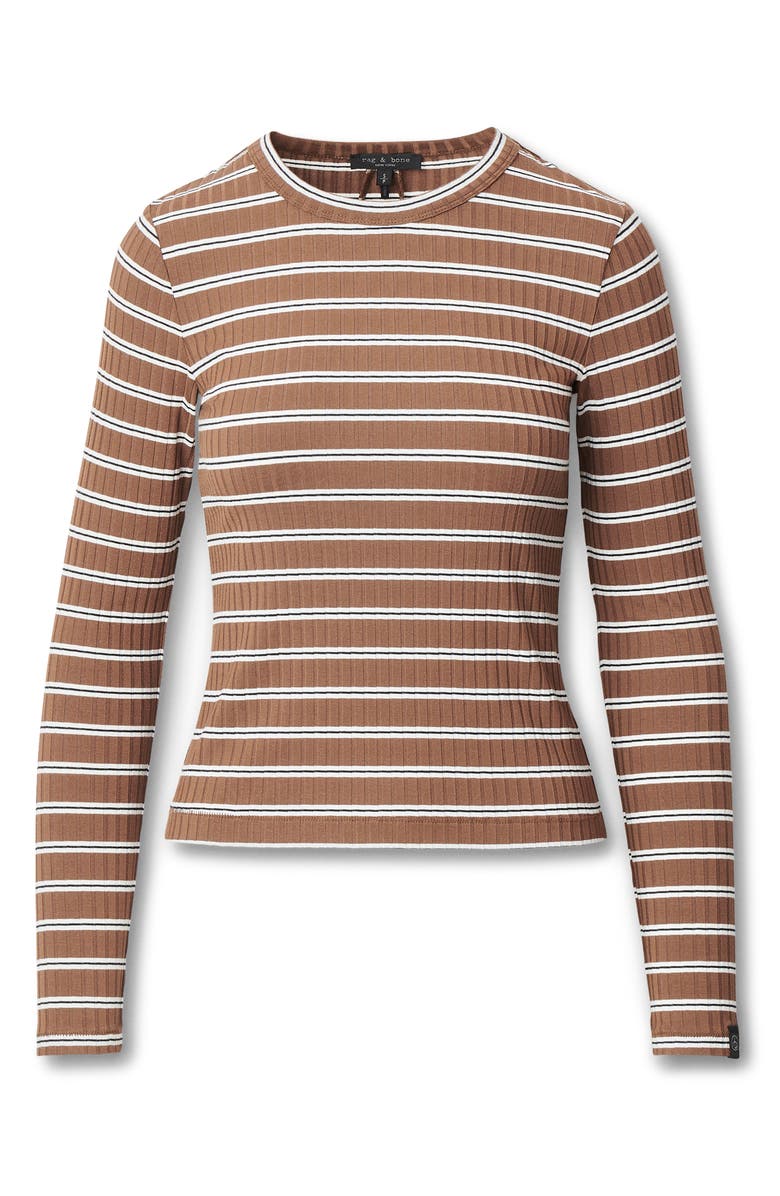 rag & bone/JEAN Luca Rib Stripe Long Sleeve T-Shirt, Alternate, color, Toffe Multi