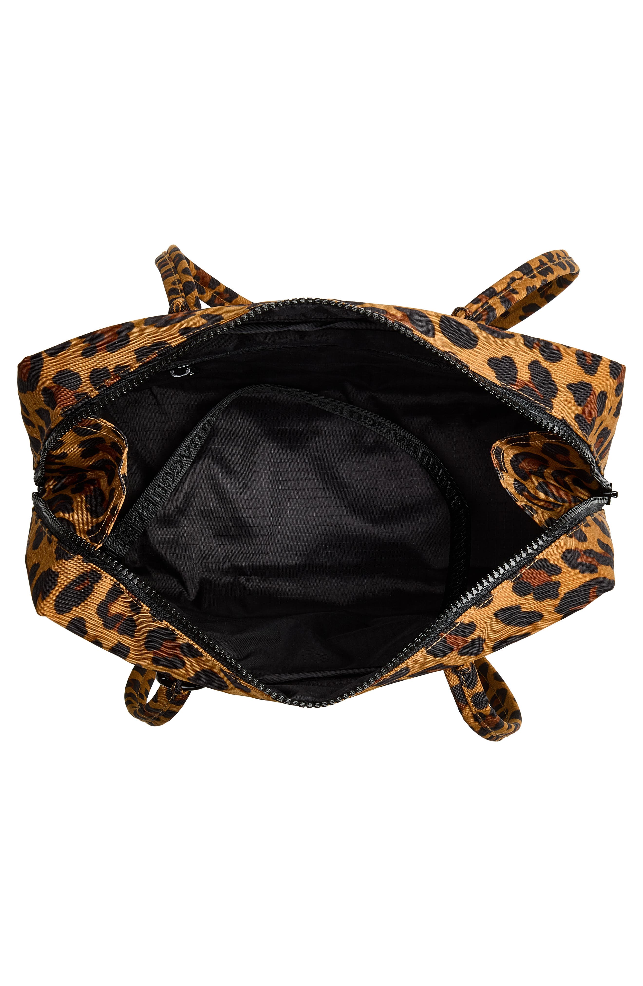 Recycled Nylon Bowler Bag, Alternate, color, LEOPARD