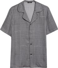 Balmain Prince of Wales Logo Button-Up Shirt