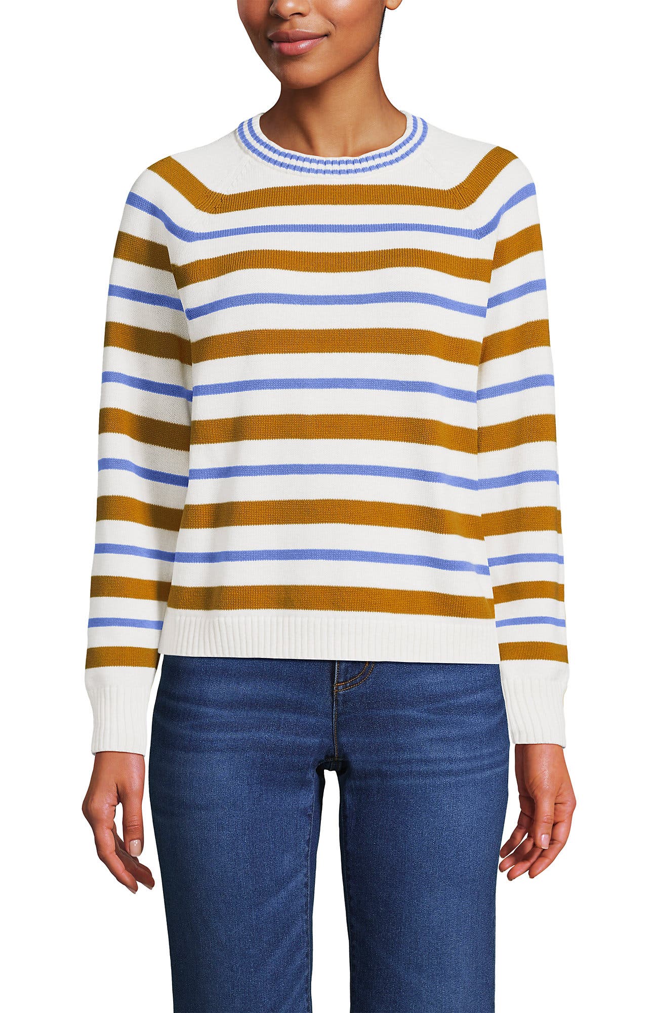 Amber/Sky Blue Stripe