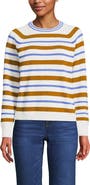 Lands' End Drifter Jacquard Raglan Crew Neck Sweater